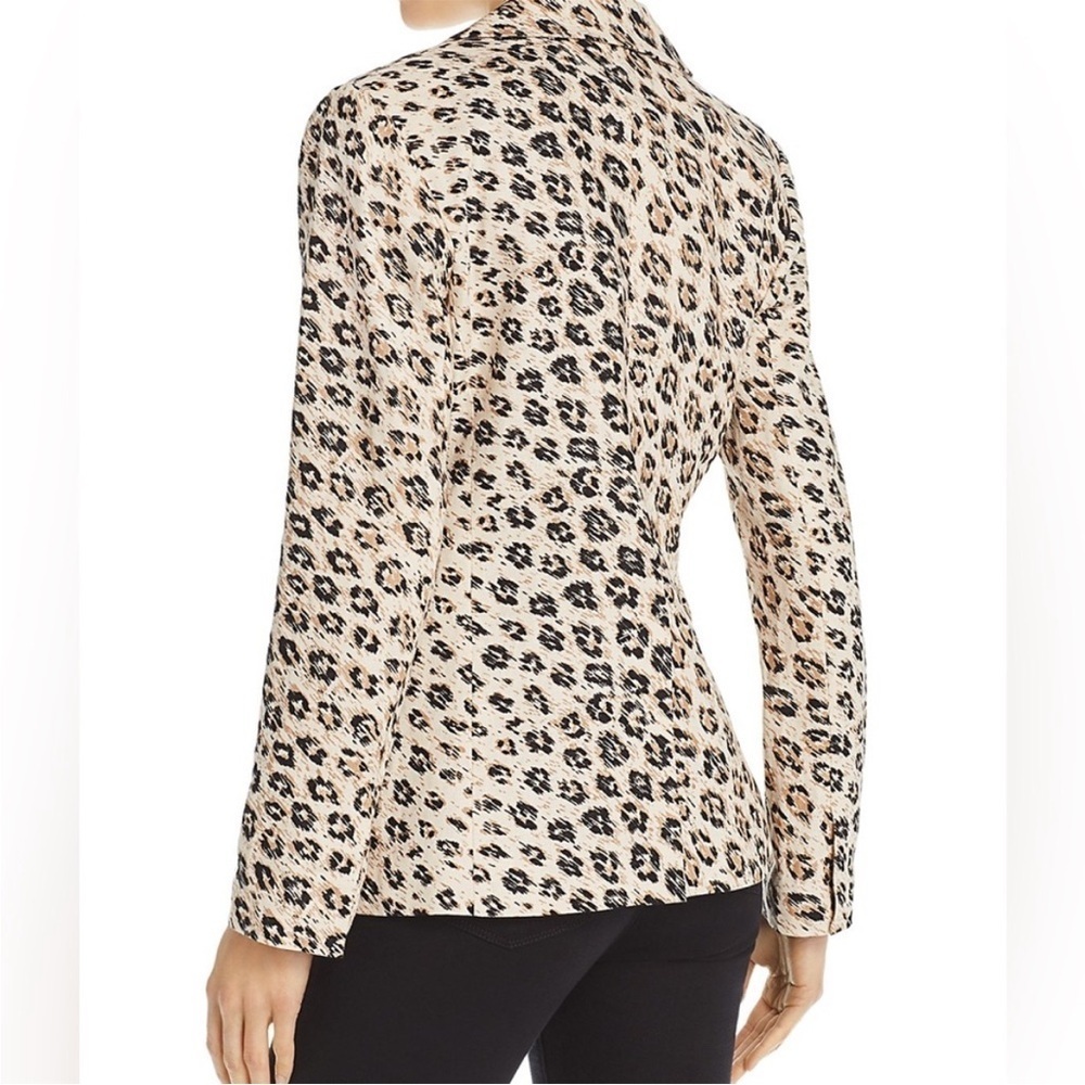 Joie Anilah Leopard Print Blazer One Button Linen… - image 7